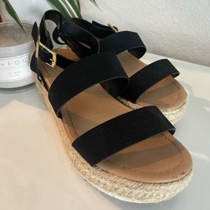 Soda ankle banded espadrille flatform sandals